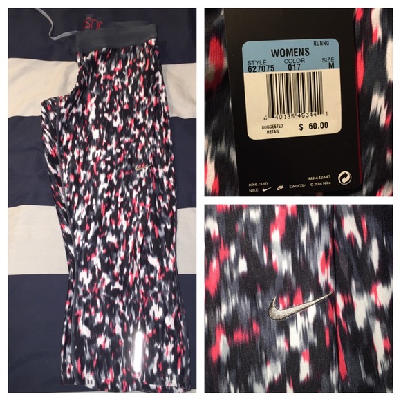 WOMEN'S NIKE RELAY PRINT CROP TIGHT