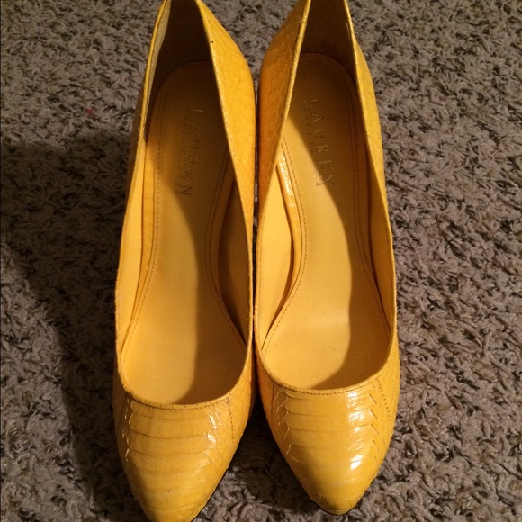 Ralph Lauren snake skin heels
