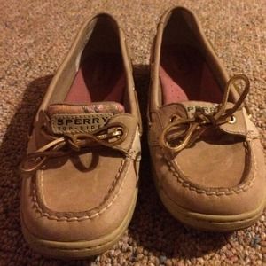 pink sparkly Sperrys. Size 9