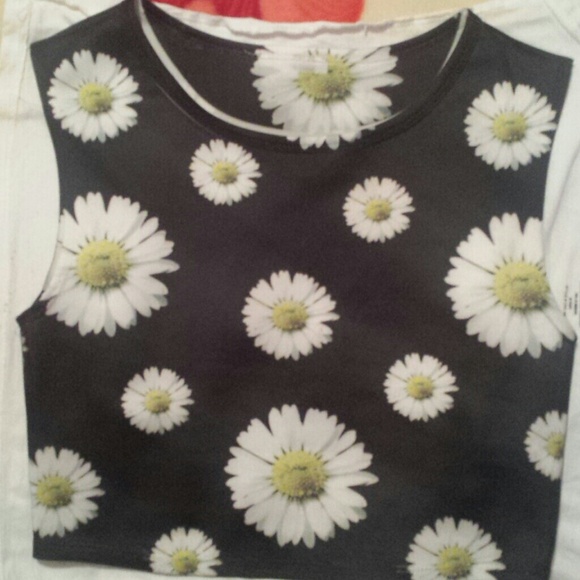 Cute flower crop top