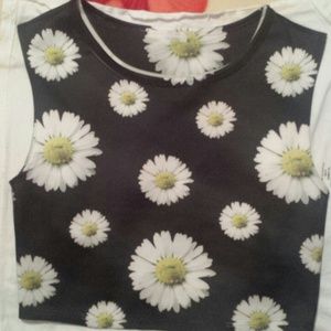 Cute flower crop top