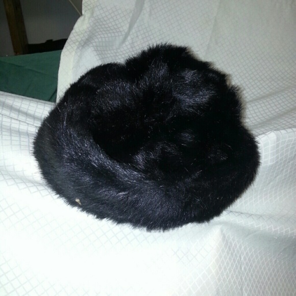 Black fur hat