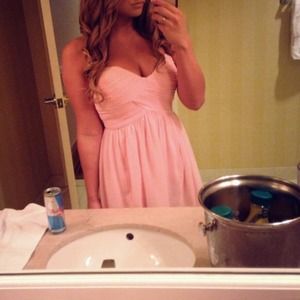 Light pink brides maid dress