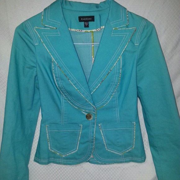 Teal colored jacket