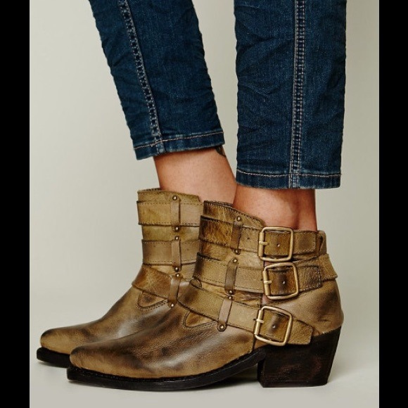 Jeffrey Campbell Boots - Jeffery Campbell Khaki Buckle Back Ankle Boot