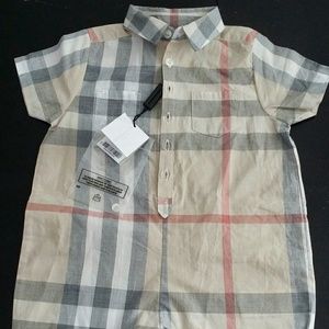 baby boy burberry one piece size 9m classic check