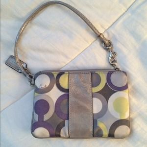 Coach super cute wristlet purchase!!