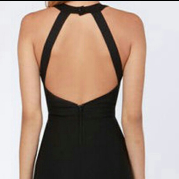 SOLD// Sexy black open back dress - Picture 3 of 3