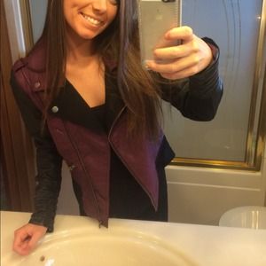 Black faux leather jacket