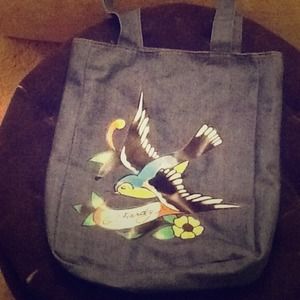 Ed Hardy denim tote