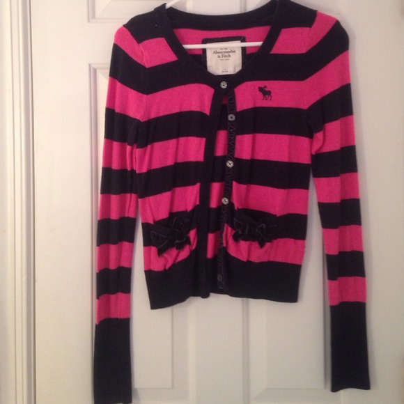 Abercrombie and Fitch cardigan. Pink and navy