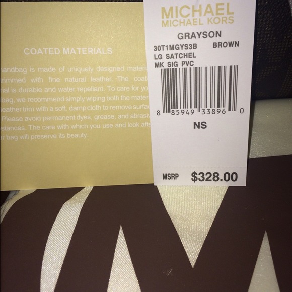 SOLD Michael Kors Grayson Large Satchel Signature - Picture 3 of 3