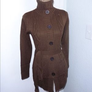 NEW.....Chocolate Brown Cable Knit Sweater