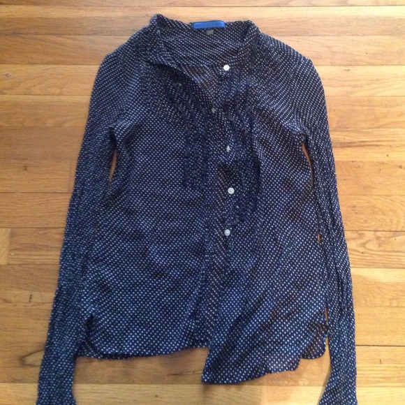 Sheer button down dress top