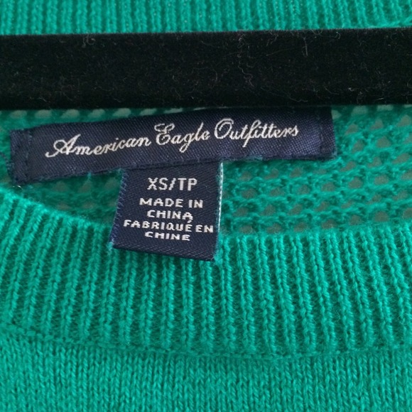 American Eagle teal/green sweater size XS - Picture 2 of 3