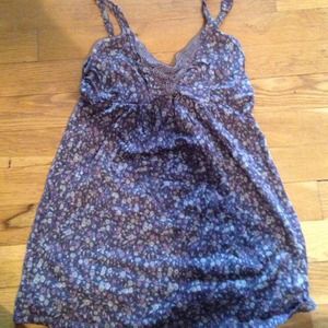Floral print american eagle tank