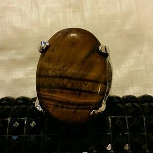 Tiger eye fashion ring