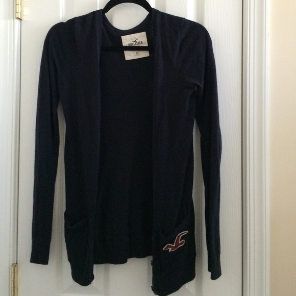 Hollister navy blue boyfriend cardigan size XS