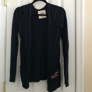 Hollister navy blue boyfriend cardigan size XS