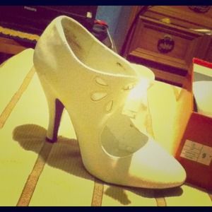 White Hot Tomato Heels