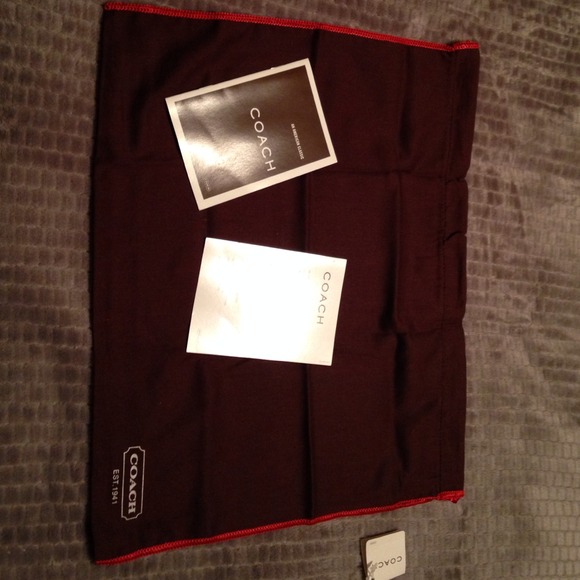 Coach black satin feel handbag - Picture 2 of 6