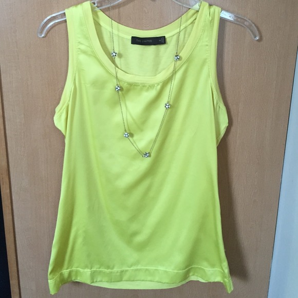 The Limited bright yellow tank with satin front