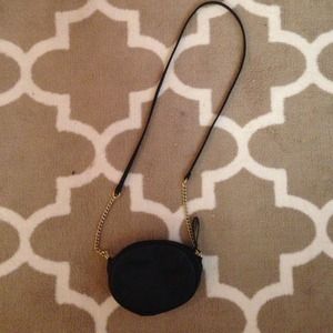 Faux leather black cross body