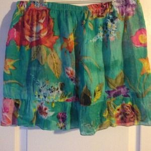 Sheer floral skirt