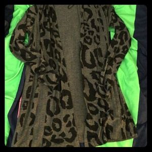 Black and gray patterned cardigan