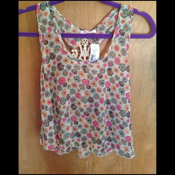 Floral silk top
