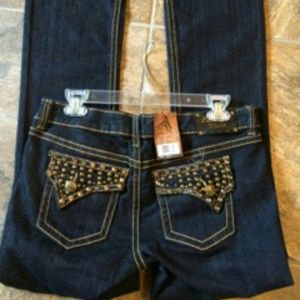 Antique Rivet Womans Boot Cut Jeans