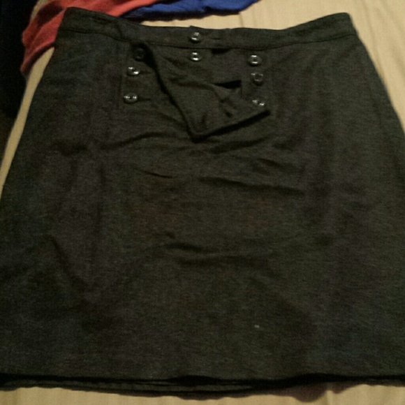 REDUCED!!! Dark grey uniform style button skirt - Picture 1 of 4