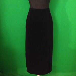 Women's Size 18 Black Ultra Suede Long Skirt