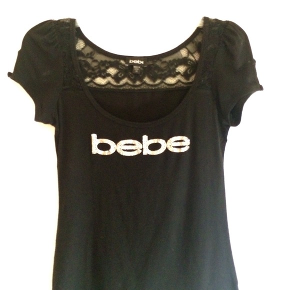 Bebe shirt w Rhinestones