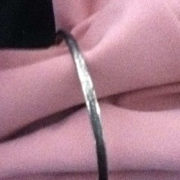 Distressed Silver Bangle