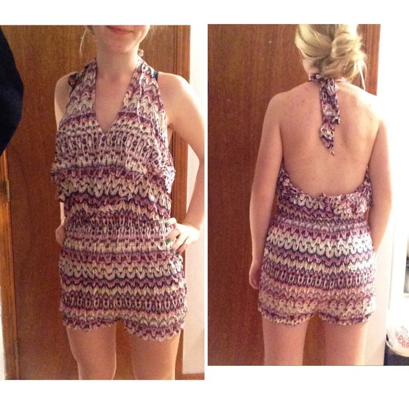 SOLD Fun Print Romper - Picture 4 of 4