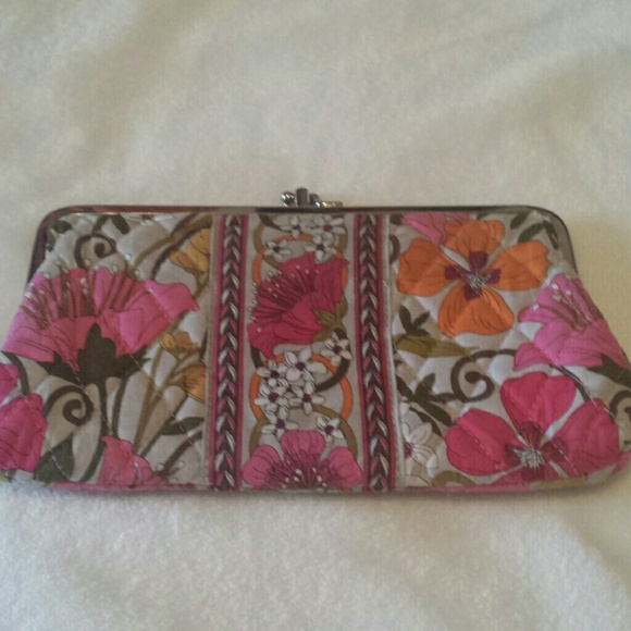 Vera Bradley tea garden double kisslock clutch
