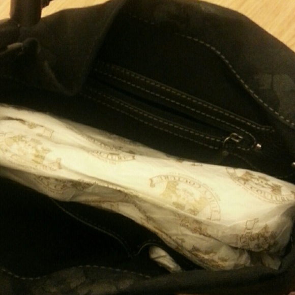 Juicy Couture NWT $278 Jacquard canvas  & leather - Picture 4 of 4