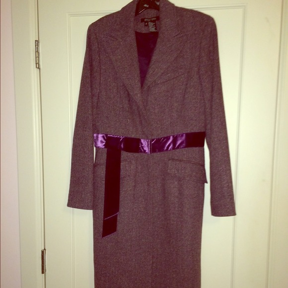Purple tweed coat
