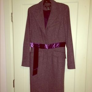 Purple tweed coat