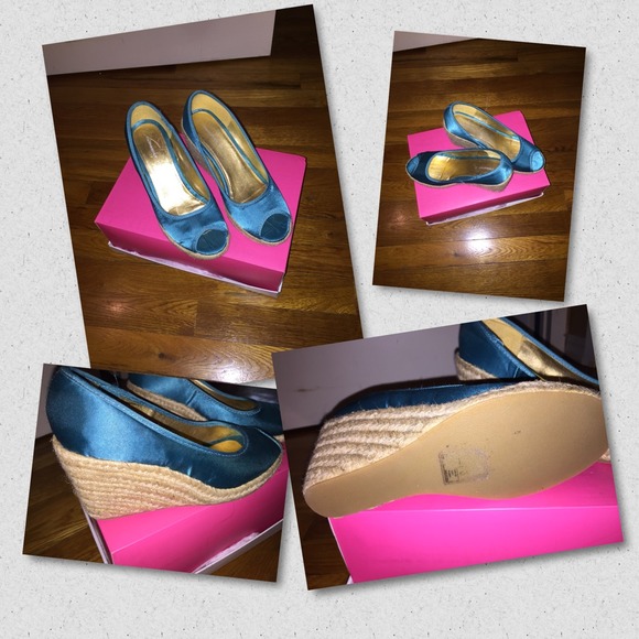 Pretty turquoise wedges - Picture 4 of 4