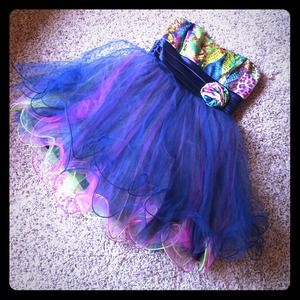 Colorful animal print party dress