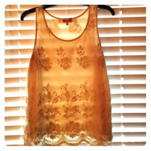 Francesca's Lace Floral Tank
