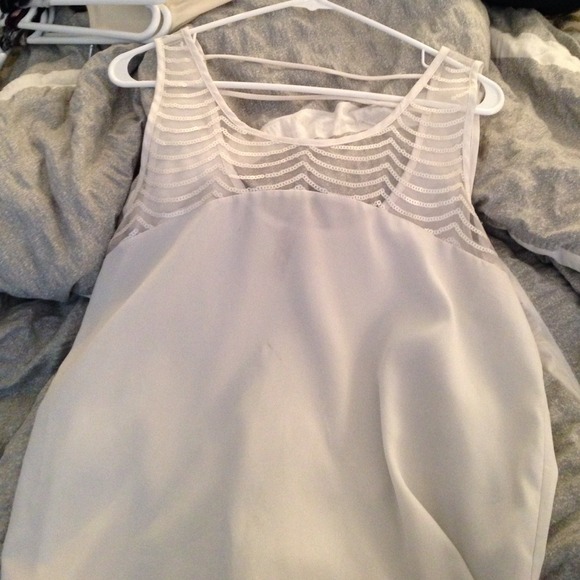 Sheer White Tank by Francesca's