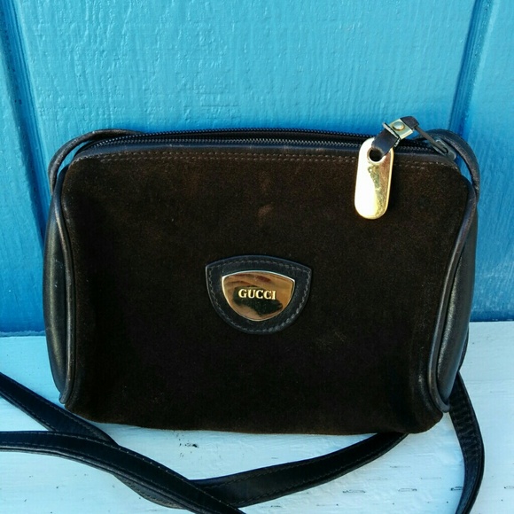 Gucci Handbags - Authentic Gucci Brown Suede Purse