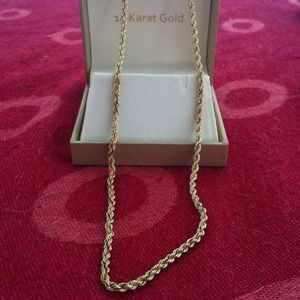 10k gold rope chain necklace