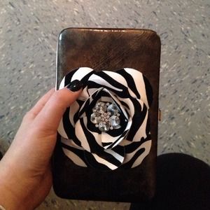 zebra print wallet