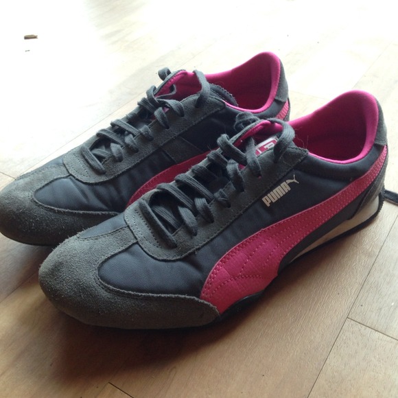 Puma trainers grey/pink size 9.5