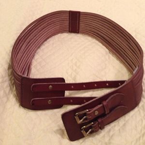 Jcrew brown leather wide belt size small
