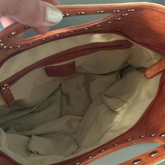 Orange & Cream Handbag - Picture 3 of 3